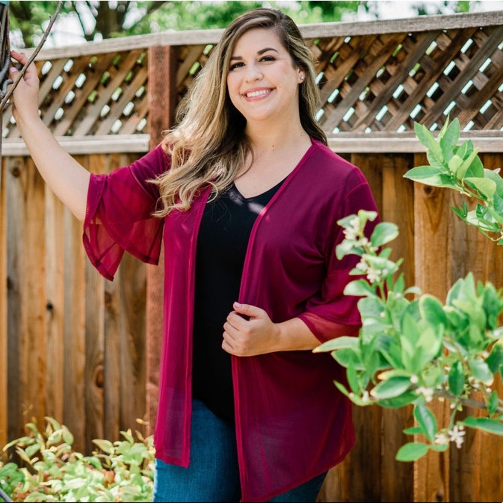 Burgundy Cardigan